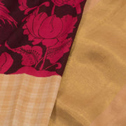 Pen Kalamkari Korvai Pure Zari Kanjivaram Silk Saree 10055879