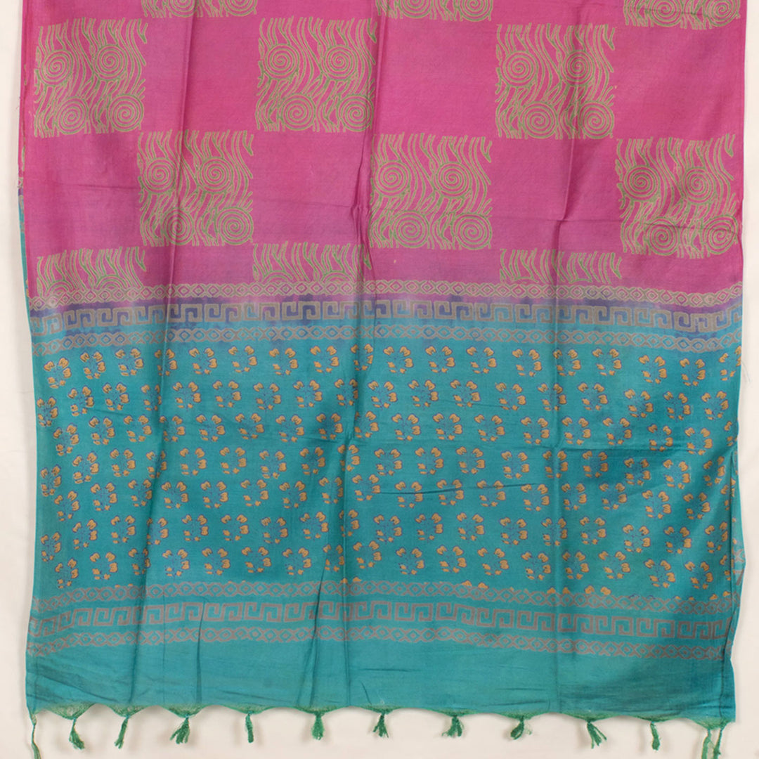 Printed Bhagalpur Silk Salwar Suit Material 10055894