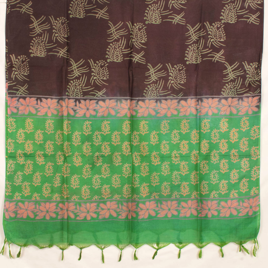 Printed Bhagalpur Silk Salwar Suit Material 10055898