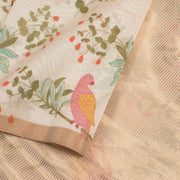 Printed Handloom Chanderi Silk Cotton Saree 10055917