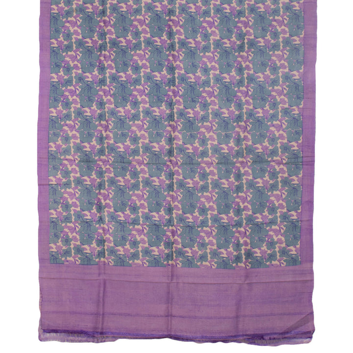 Hand Block Printed Tussar Silk Salwar Suit Material 10055926