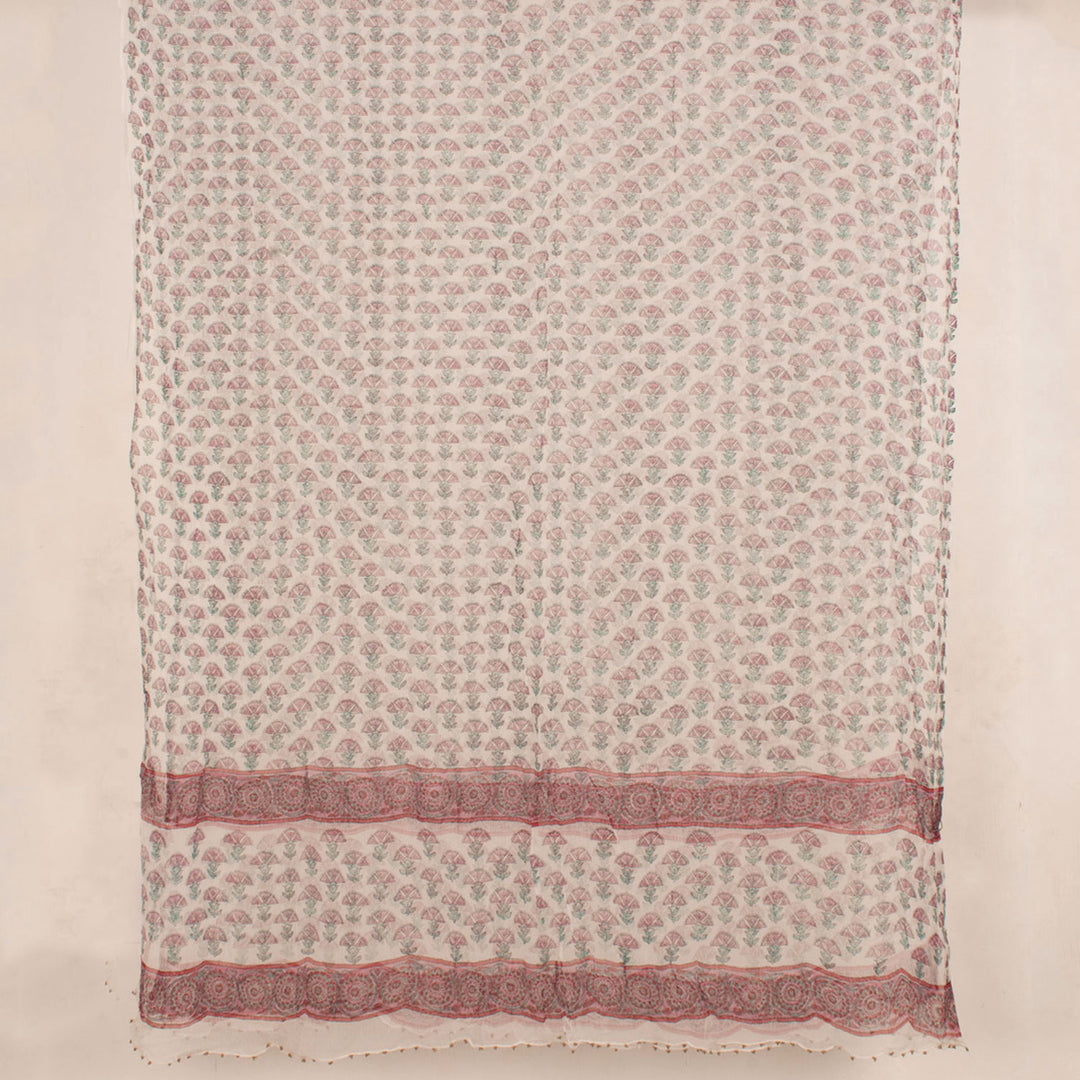 Hand Block Printed Mulmul Cotton Salwar Suit Material 10055950