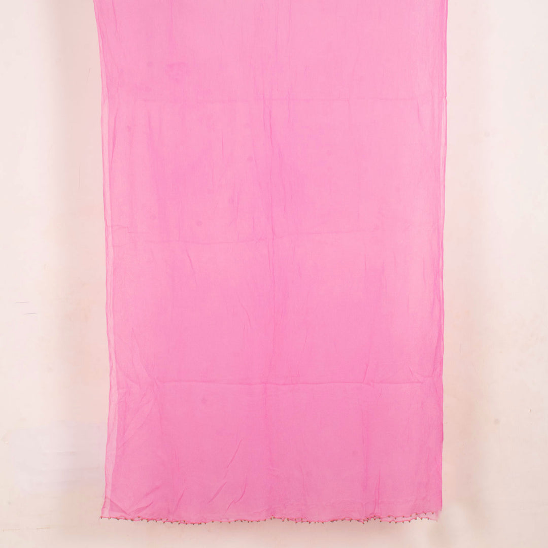 Hand Block Printed Cotton Moss 3-Piece Salwar Suit Material 10057073