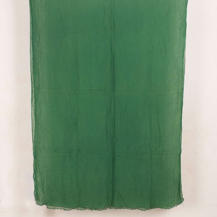 Hand Block Printed Cotton Moss 3-Piece Salwar Suit Material 10057074