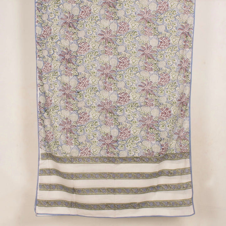 Hand Block Printed Cotton 3-Piece Salwar Suit Material 10057078
