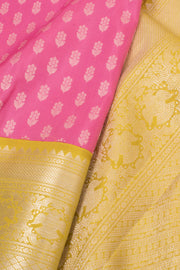 Dusky Rose Handloom Bridal Korvai Kanjivaram Silk Saree 10057115