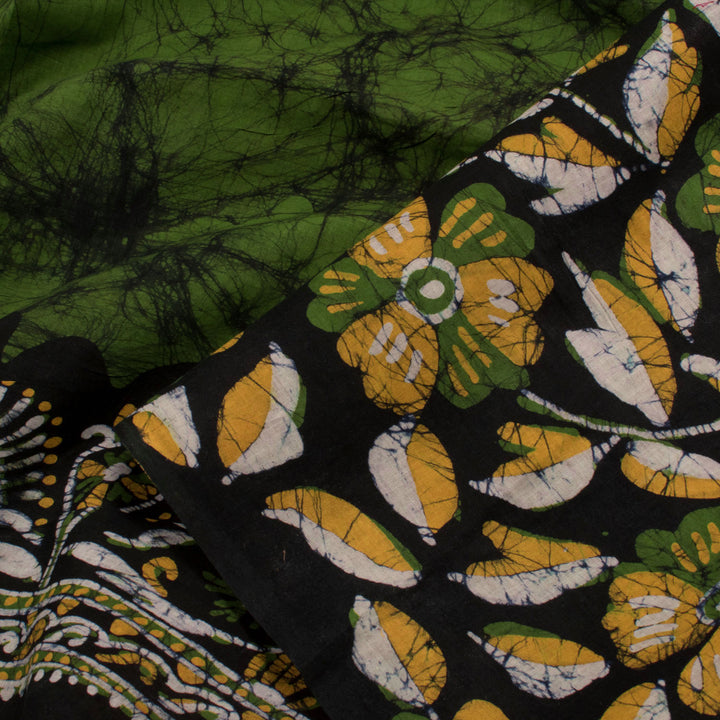 Batik Printed Cotton Saree 10057248