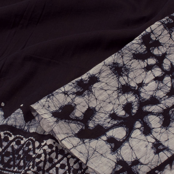 Batik Printed Silk Cotton Saree 10057402