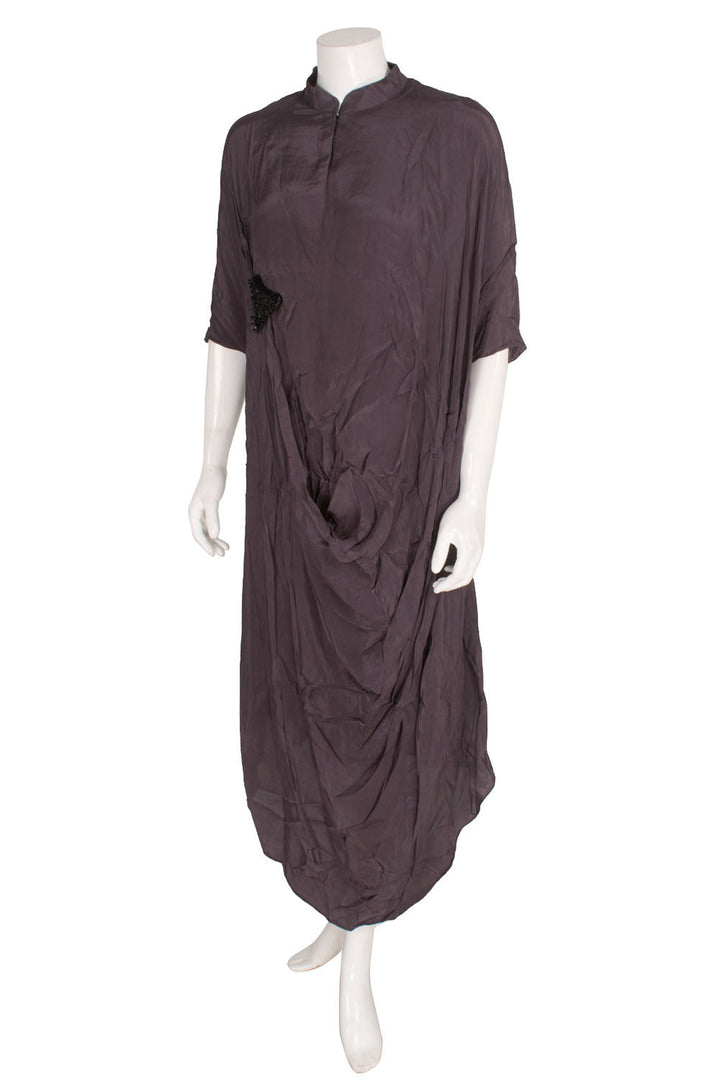 Handcrafted Asymmetrical Silk Dress 10058287