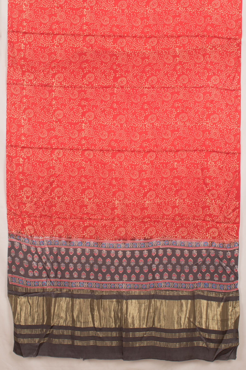 Ajrakh Printed 3-Piece Modal Silk Salwar Suit Material 10058974