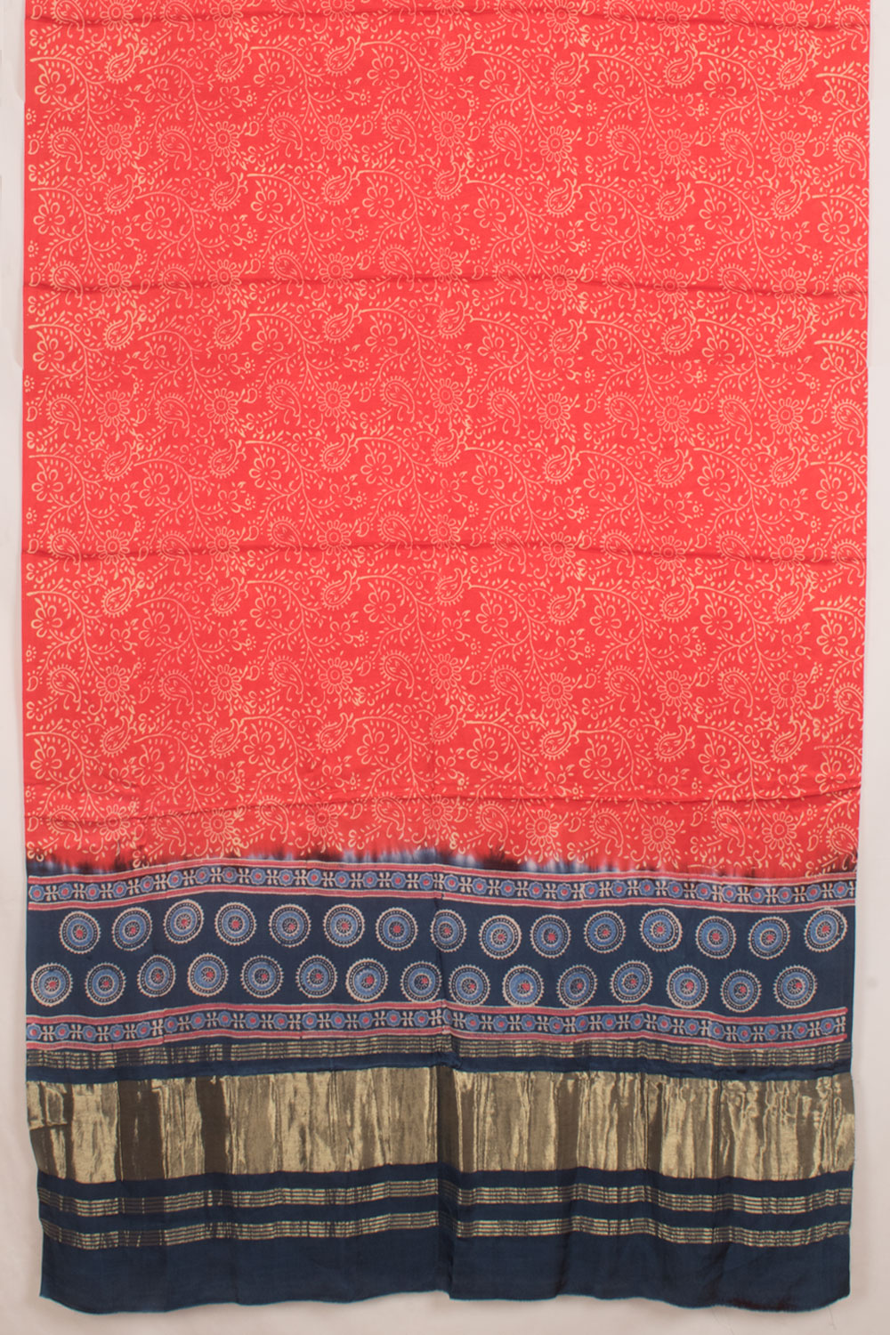Ajrakh Printed 3-Piece Modal Silk Salwar Suit Material 10058975