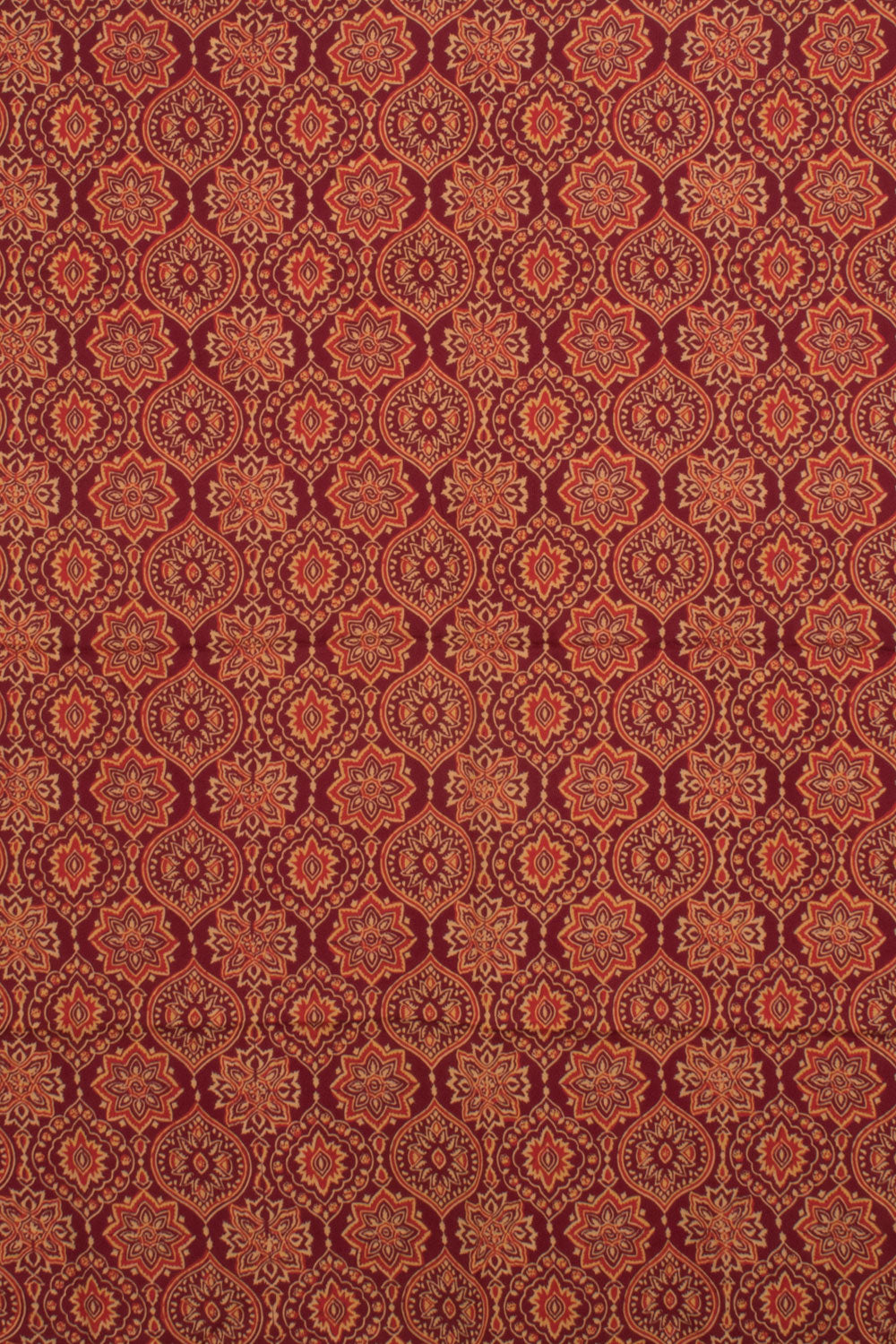 Ajrakh Printed 3-Piece Modal Silk Salwar Suit Material 10058977