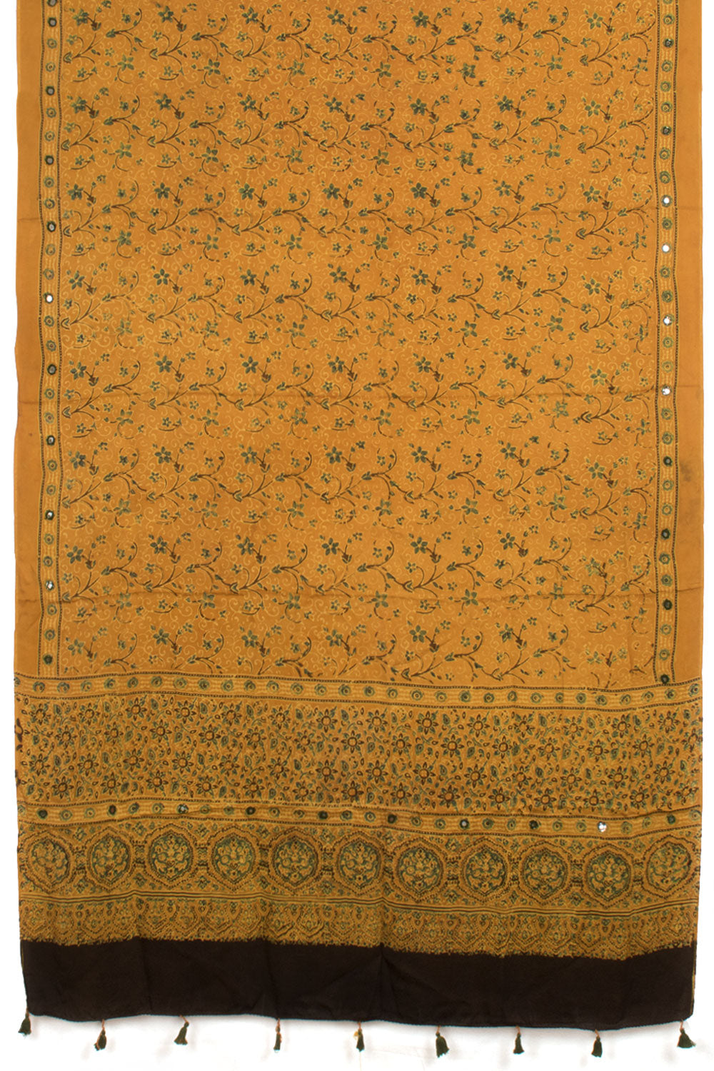 Ajrakh Printed 2-Piece Modal Silk Salwar Suit Material 10058981