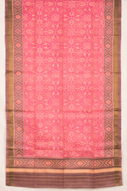 Pink Patola Ikat Mulberry Silk Dupatta 10059179