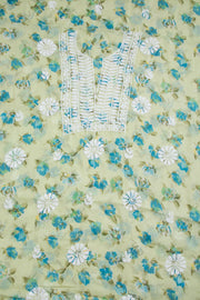 Chikankari Embroidered Kota Cotton Salwar Suit Material 10059370