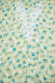 Chikankari Embroidered Kota Cotton Salwar Suit Material 10059371