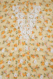 Chikankari Embroidered Kota Cotton Salwar Suit Material 10059373