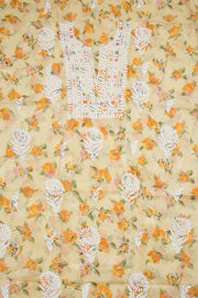 Chikankari Embroidered Kota Cotton Salwar Suit Material 10059374