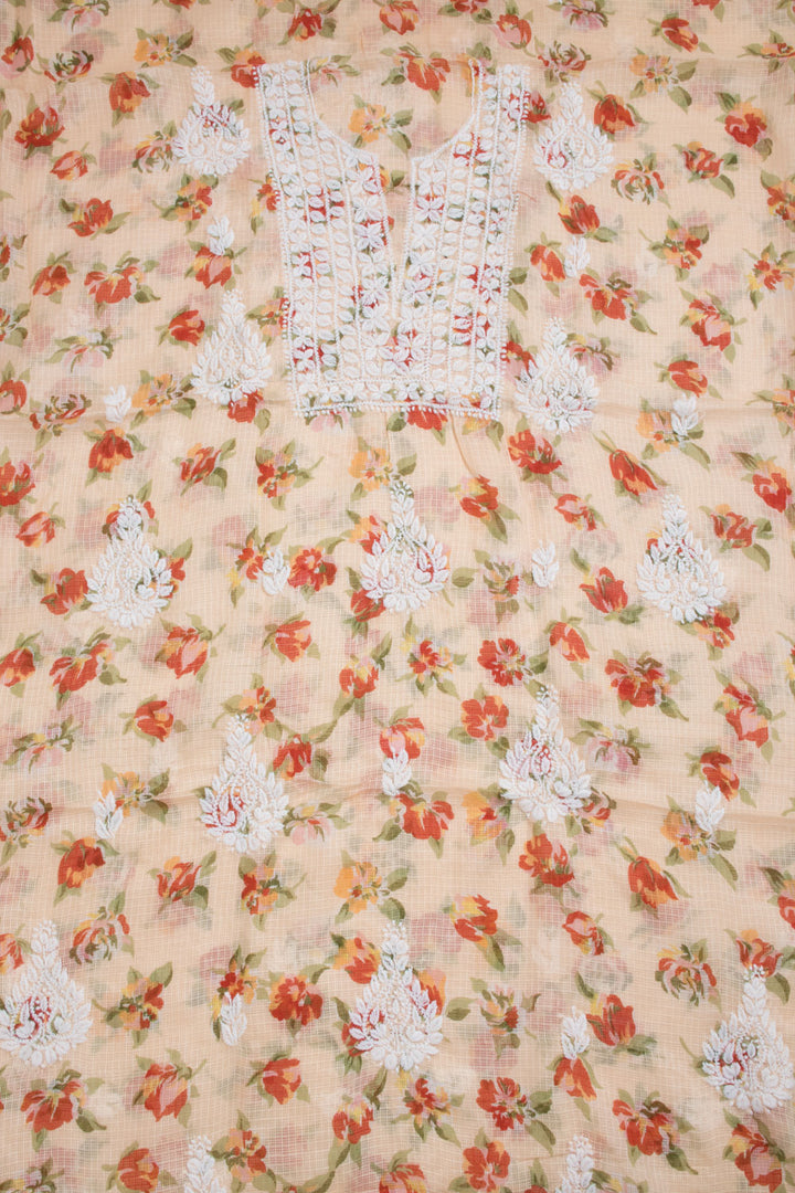 Chikankari Embroidered Kota Cotton Salwar Suit Material 10059375