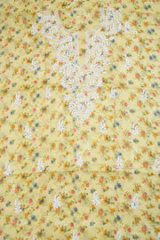 Chikankari Embroidered Kota Cotton Salwar Suit Material 10059379