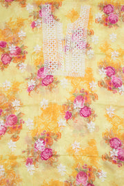 Chikankari Embroidered Kota Cotton Salwar Suit Material 10059380