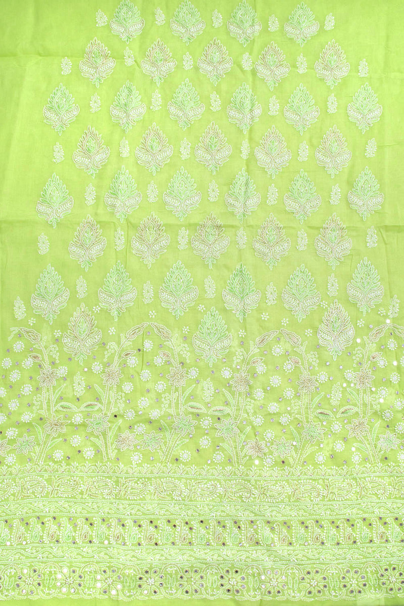 Chikankari Embroidered Cotton Salwar Suit Material Avishya