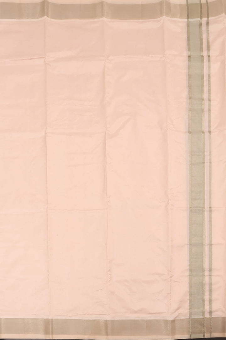 Pastel Peach Kanchipuram Silk 8x4 Dhoti 10059812