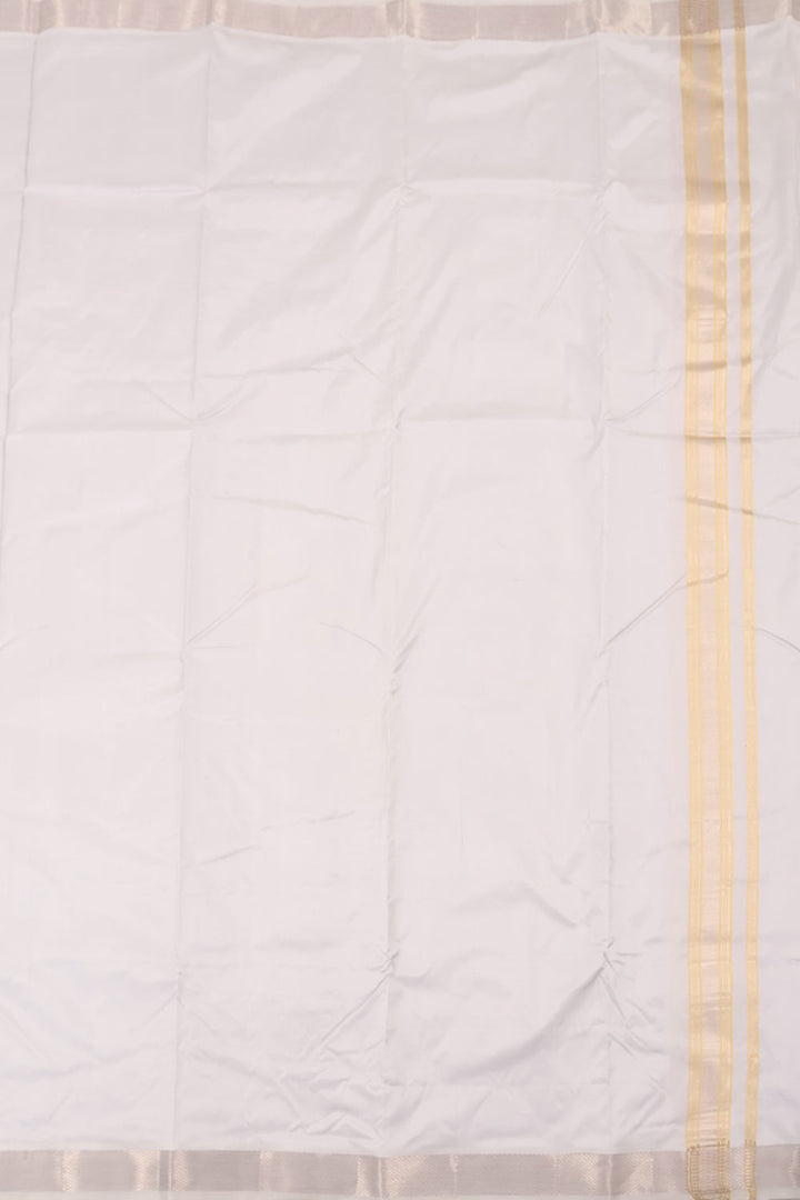 Misty White Kanchipuram Silk 9x5 Dhoti 10059821