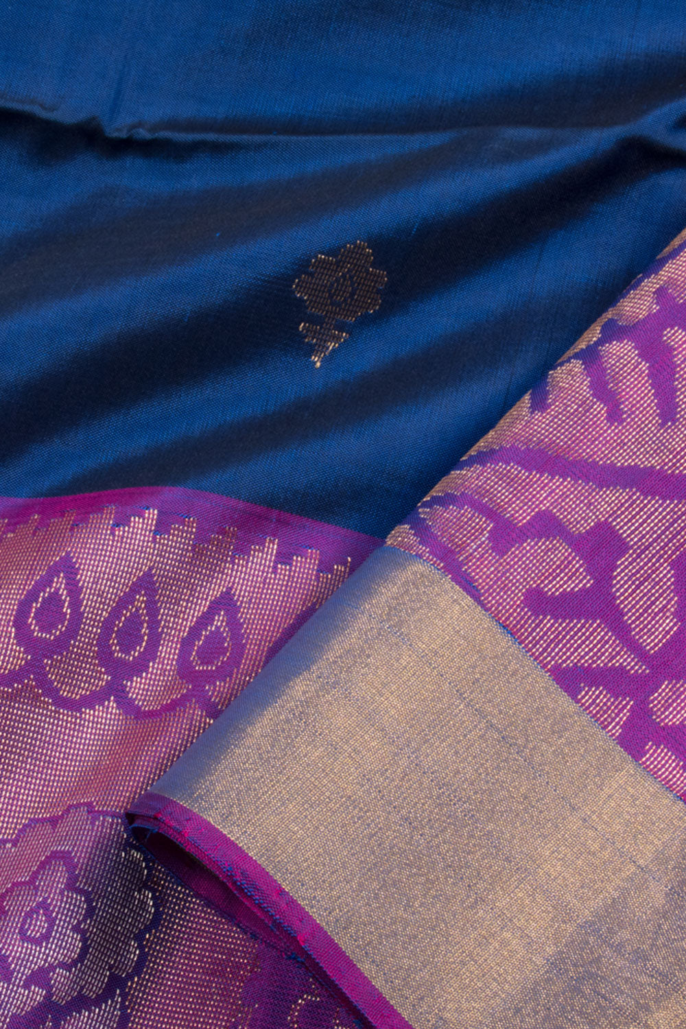 Federal Blue Kanjivaram Soft Silk Saree 10059888