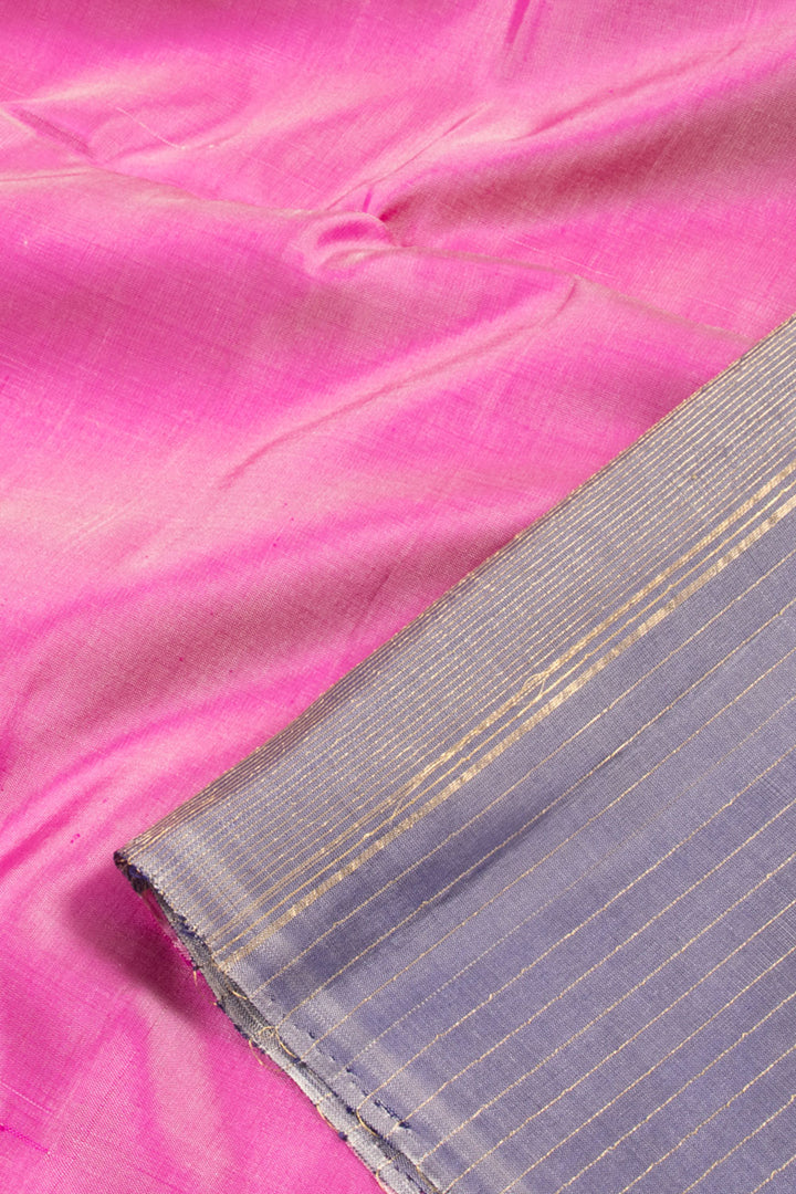 Pinkish Lavender Kanjivaram Soft Silk Saree 10059891