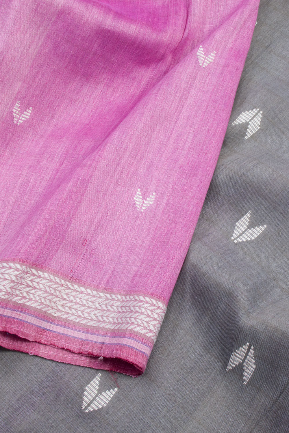 Purple Handloom Odisha Tussar Linen Saree 10060301