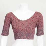 Brown Ajrakh Printed Cotton Blouse 10060443