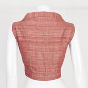 Maroon Handcrafted Raw Silk Blouse 10061035