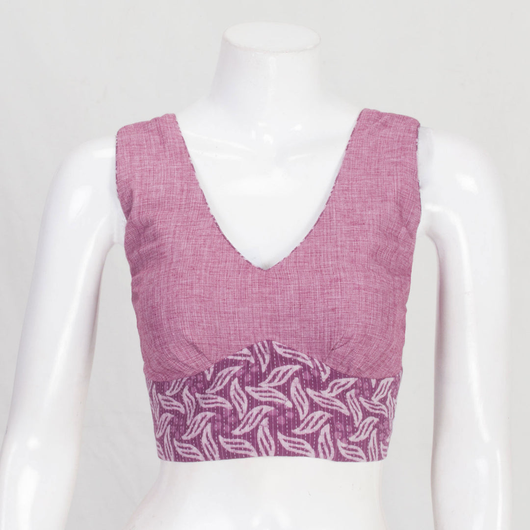 Handcrafted Purple Cotton Blouse 10061046