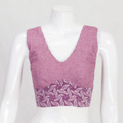 Handcrafted Purple Cotton Blouse 10061046