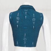Blue Handcrafted Ikat Cotton Blouse 10061179