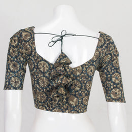 Blue Ajrakh Printed Cotton Blouse 10061198