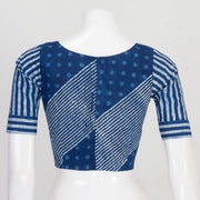 Indigo Blue Dabu Printed Cotton Blouse 10061209