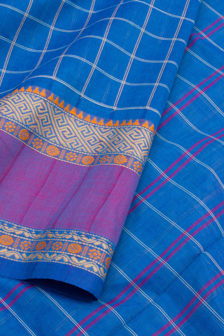Blue Handloom Kanchi Cotton Saree 10061337