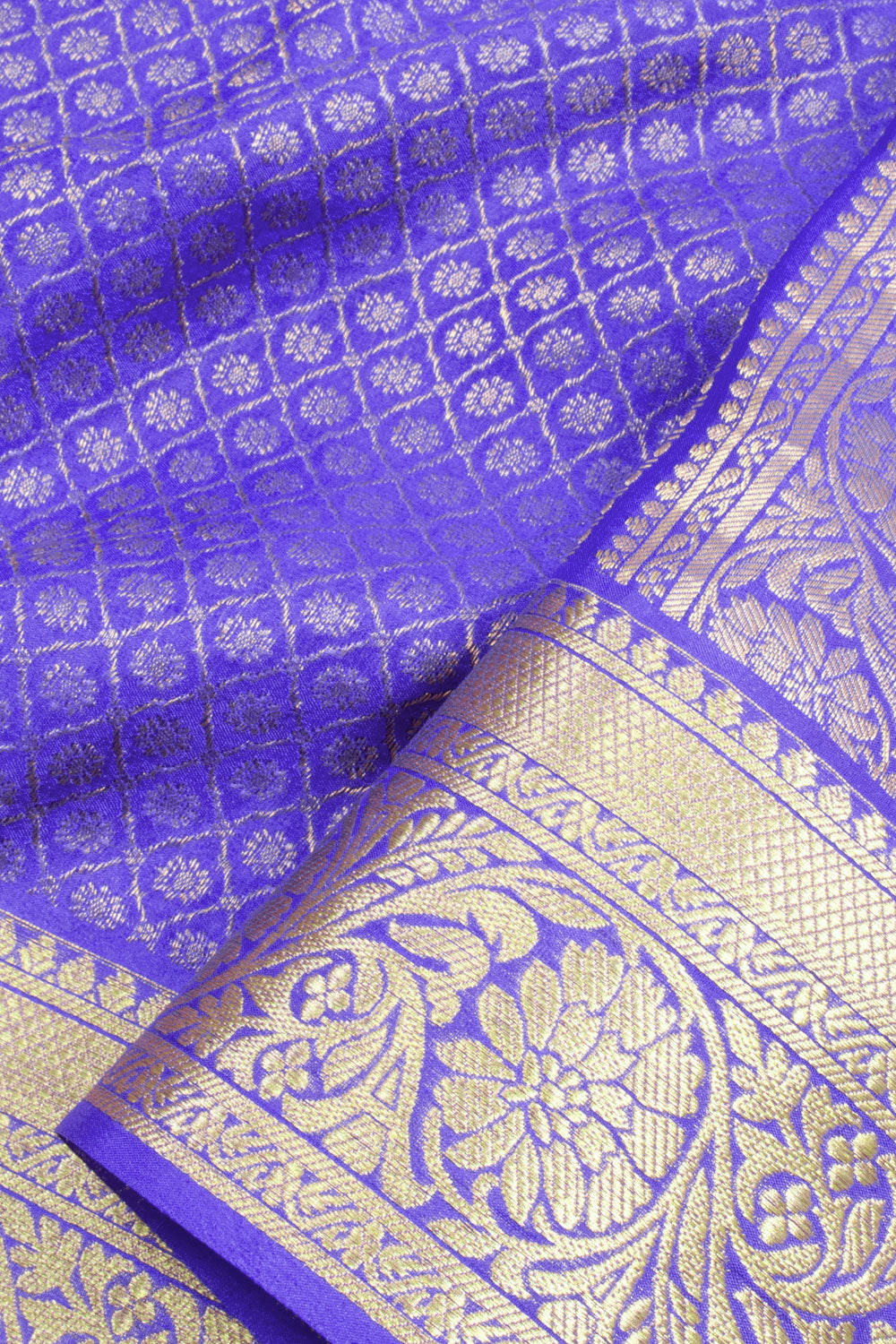Violet Mysore Crepe Silk Saree 10061644