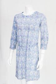 Blue Handcrafted Ajrakh Printed Cotton Dress 10061659
