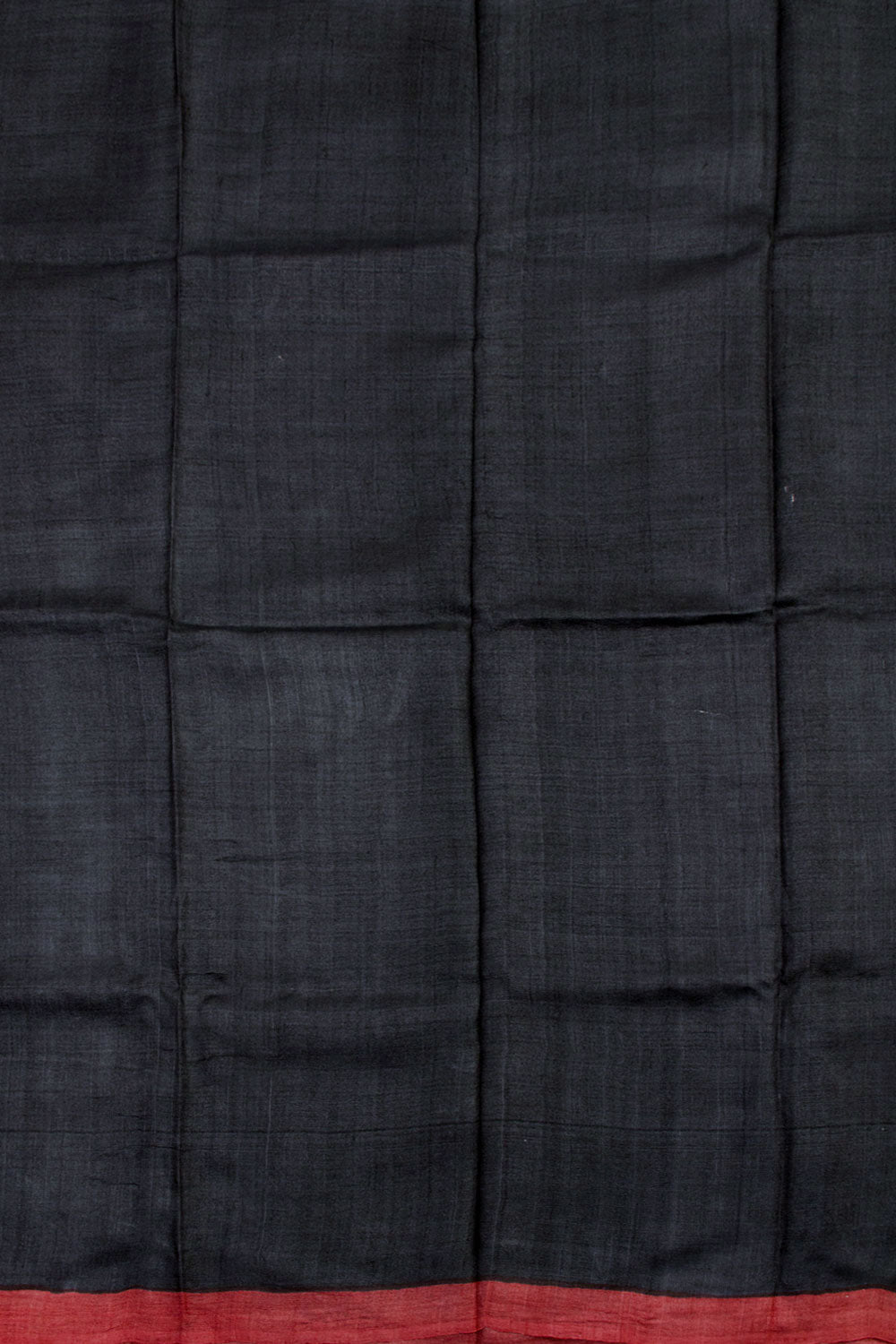 Black Hand Block Printed Tussar Silk 3-Piece Salwar Suit Material 10061835