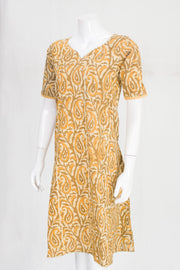 Purple Handcrafted Sleeveless Printed A line Cotton Kurta 10060152