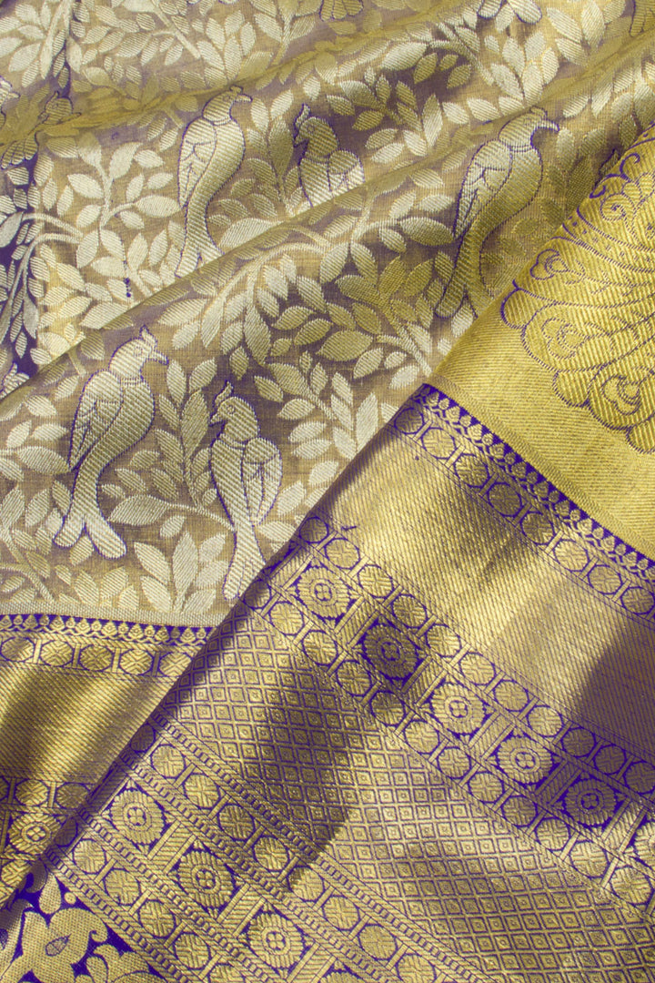 Handloom Pure Silk Tissue Zari Dharmavaram Saree 10061247