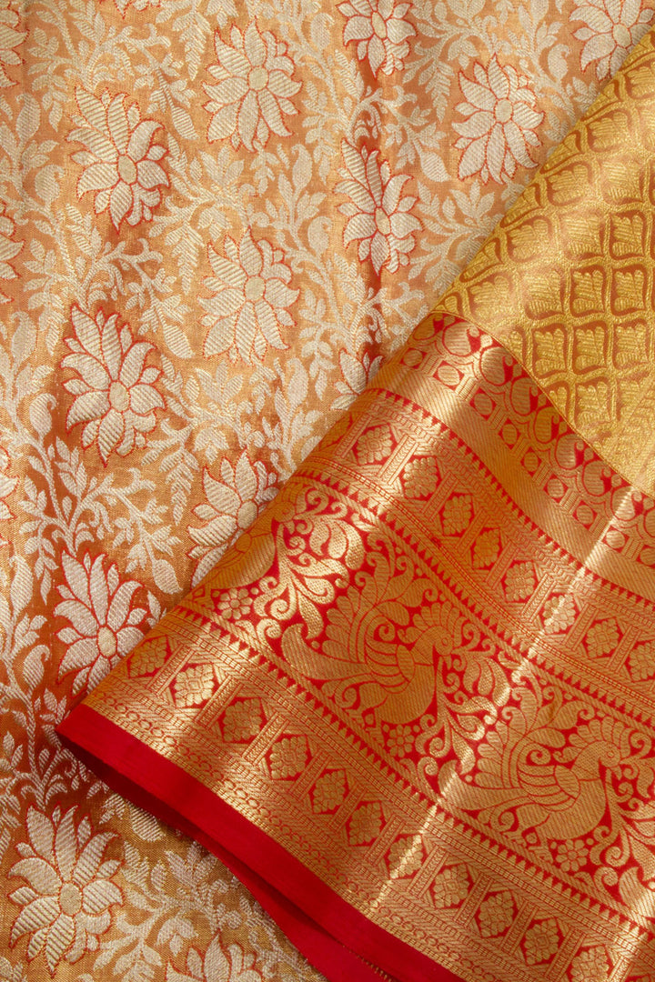 Handloom Pure Silk Tissue Zari Dharmavaram Saree 10061255