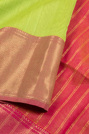 Spring Green Handloom Maheswari Saree 10060252