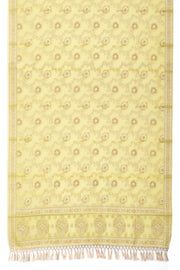 Lemon Yellow Banarasi Cotton Salwar Suit Material 10061160