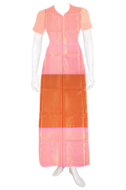 Tomato Red Korvai Kanjivaram Pattu Pavadai Material 10059624