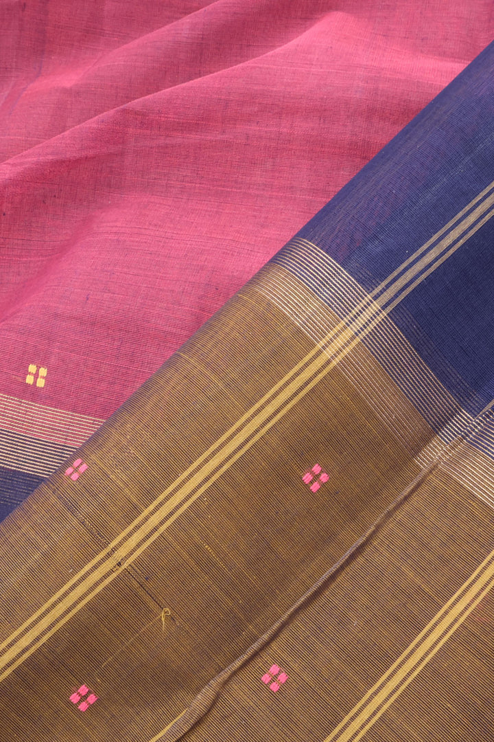 Tricolour Muppagam Handwoven Kanchi Cotton Saree 10059664