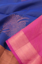 Steel Blue Kanjivaram Soft Silk Saree 10059809